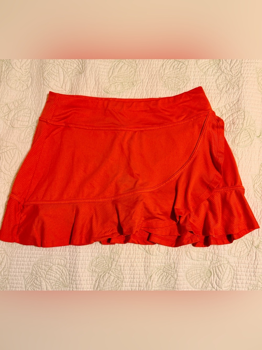 Lija Bright Red Ruffle Skort